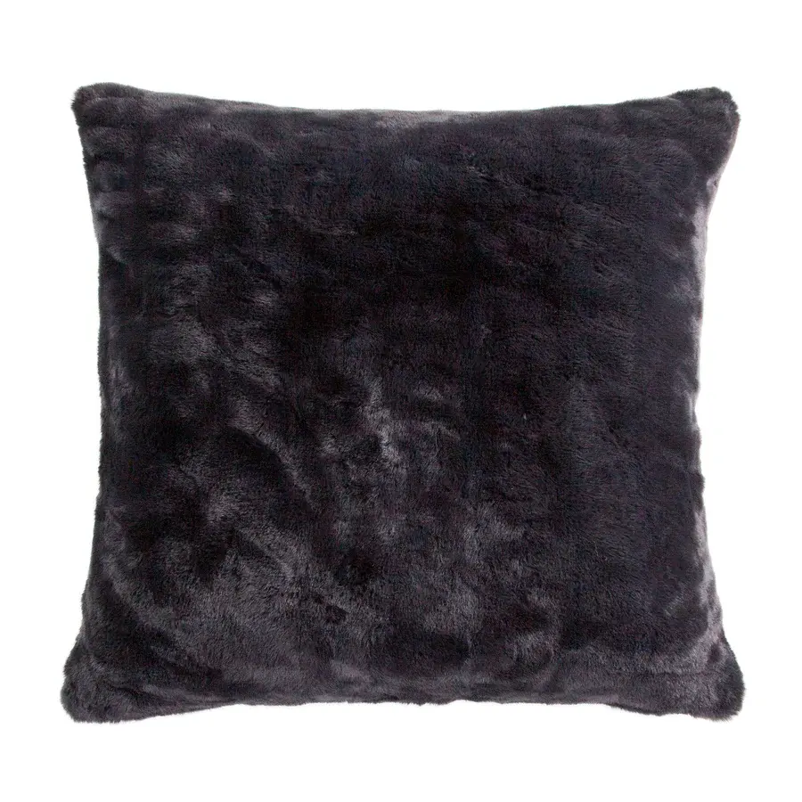 Hiend Ruched Rabbit Euro Pillow-BLACK