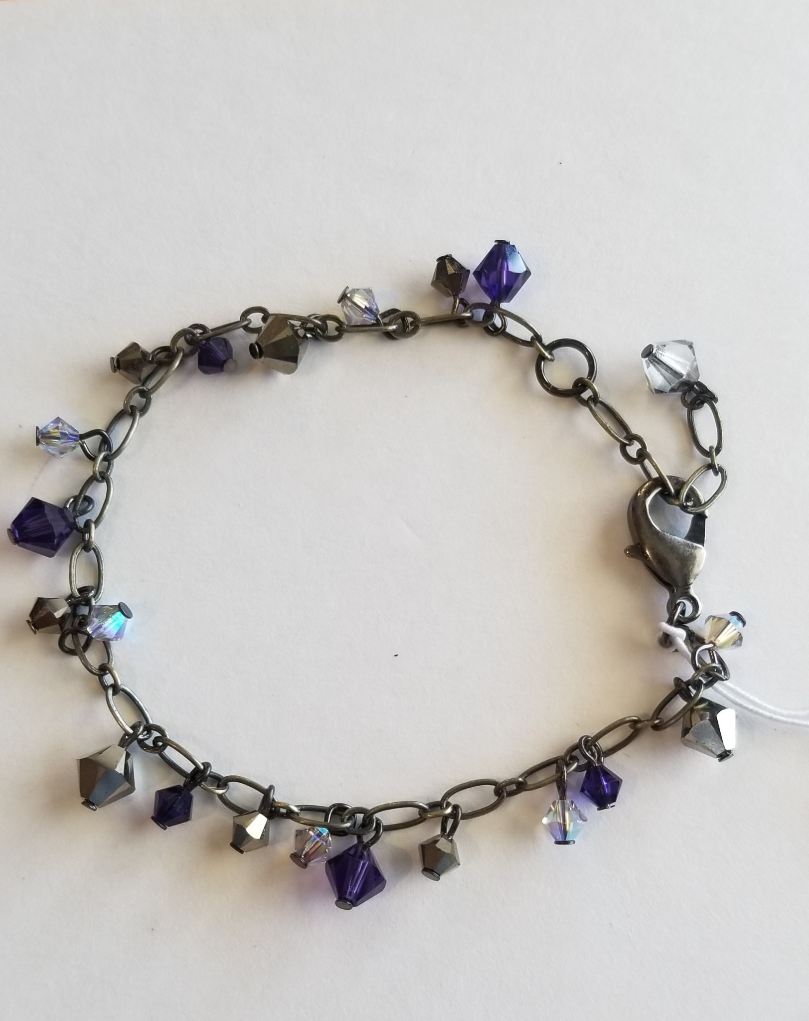 cool water jewelry BC10-185 Bracelet:  Purple Rain Tiny Crystals