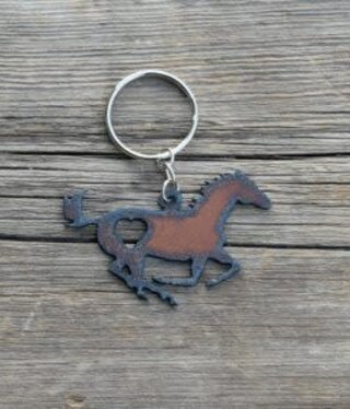 cool water jewelry KC32 Mustang w/Heart Key Ring cool water jewelry KC32 Mustang w/Heart Key Ring
