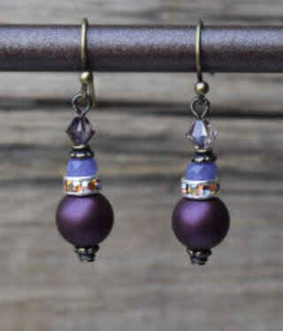 cool water jewelry EW660-204 Evening in Old Town Pearl Earrings****