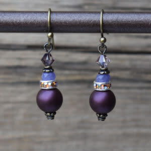 cool water jewelry EW660-204 Evening in Old Town Pearl Earrings****