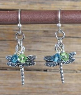 cool water jewelry EW318-133 Happiness Dragonfly Earrings cool water jewelry EW318-133 Happiness Dragonfly Earrings