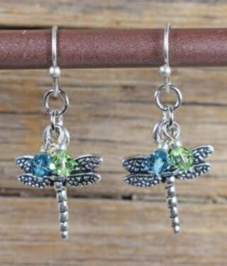 cool water jewelry EW318-133 Happiness Dragonfly Earrings cool water jewelry EW318-133 Happiness Dragonfly Earrings