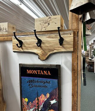 MCE Industries Live Edge Coat Rack - Up to 24"L