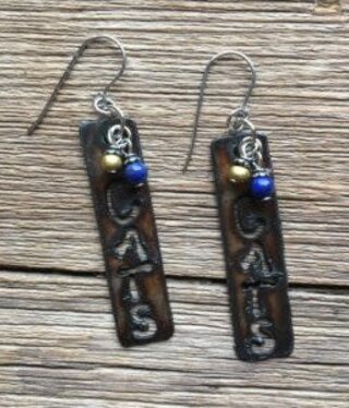cool water jewelry EW678-Cats MSU Bobcat Earrings cool water jewelry EW678-Cats MSU Bobcat Earrings