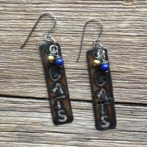 cool water jewelry EW678-Cats MSU Bobcat Earrings