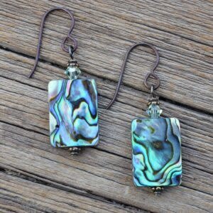 cool water jewelry EW682-198 Water's Edge- Paua Shell Earrings