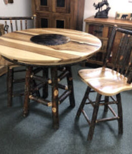 ALBC Hickory Counter Height Pub Table 42"Dia x 36.5"H
