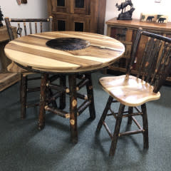 ALBC Hickory Counter Height Pub Table 42"Dia x 36.5"H