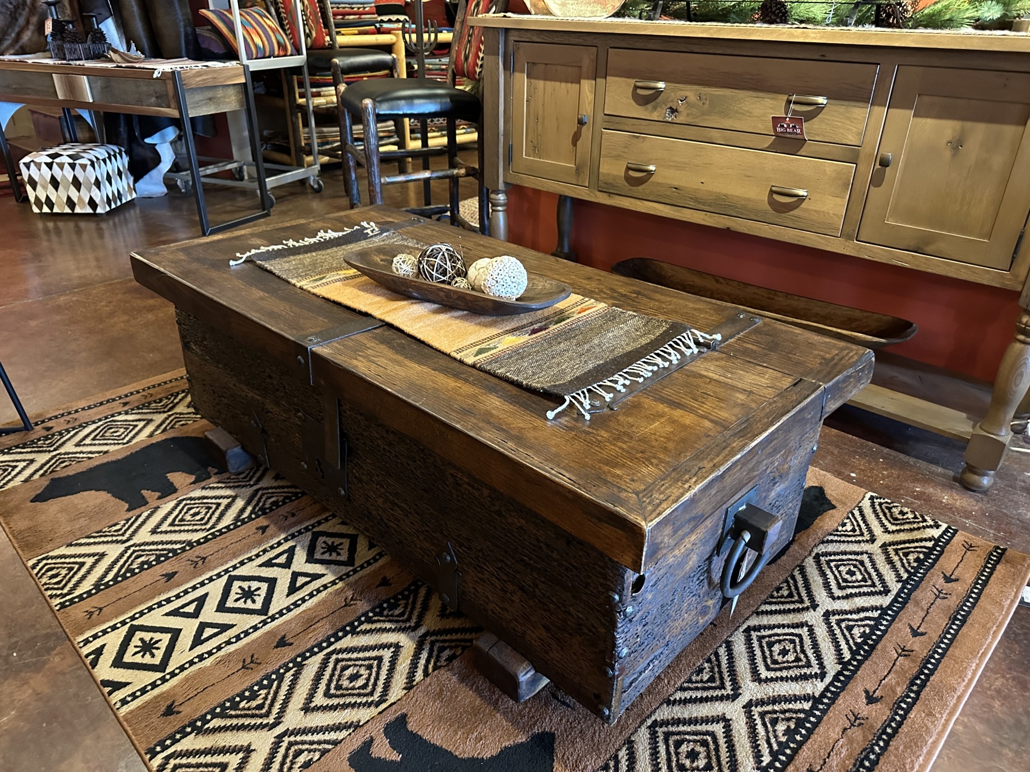 Artisans Old Wood Chunky Baul Coffee Table 60x30x20H