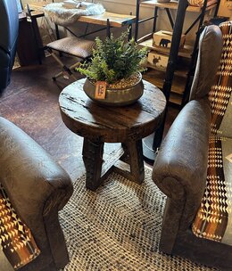 Artisans Spartacus Round Side Table 25Diam x 24H