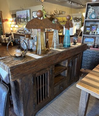 Artisans Jail House Chunky Wood Credenza 80x15.5x40H