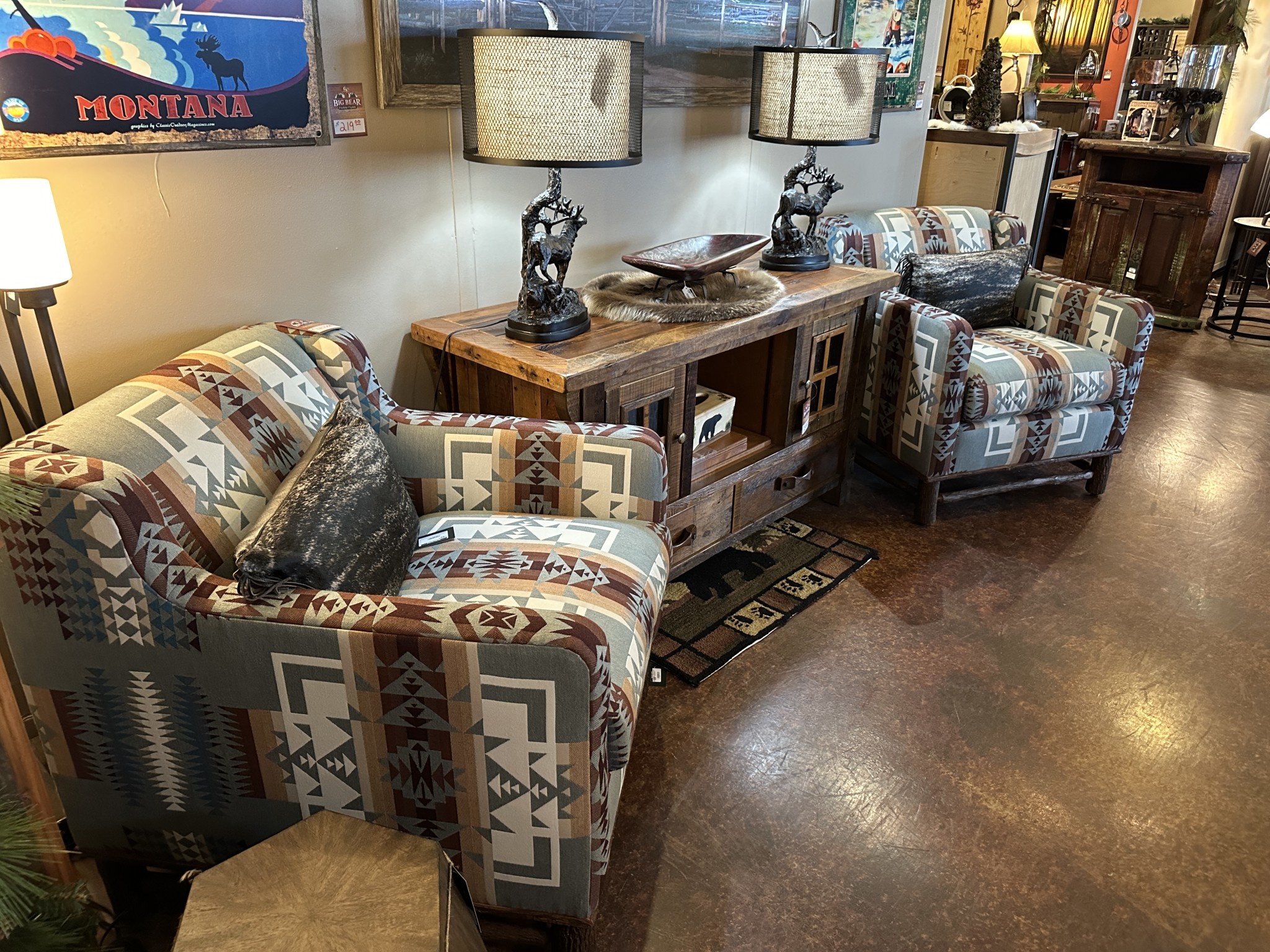 Old Hickory Jenny Lake Club Chair 38Wx35Dx35H