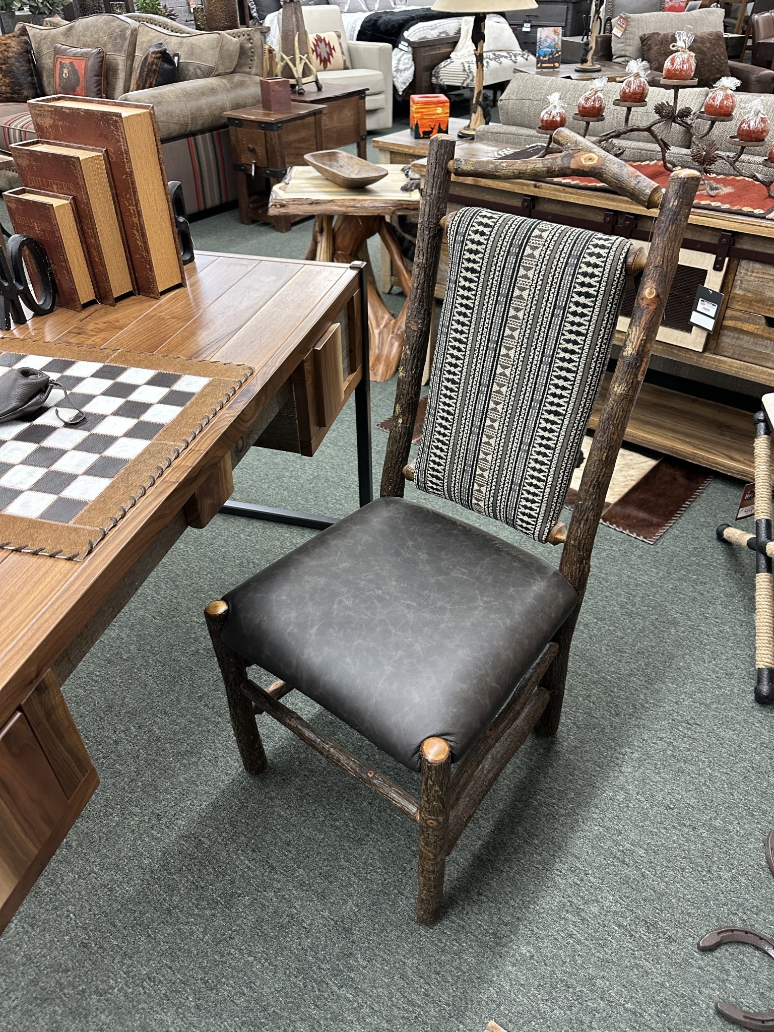Old Hickory Wilderness Side Dining Chair (Fabric back)