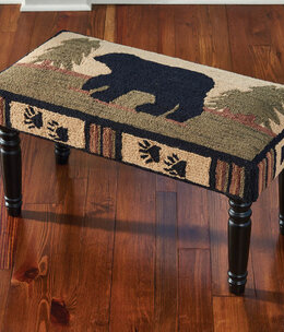 Park Design Adirondack Hooked Bear Bench 32Wx16Dx17H