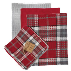 Park Design Sketchbook Snowman Plaid Dishtowel Gift Set