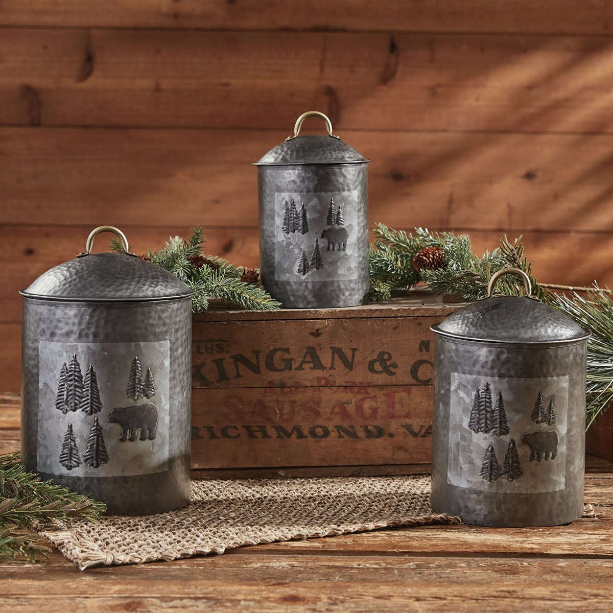 Park Design Wild Woods Bear Canister Set of 3