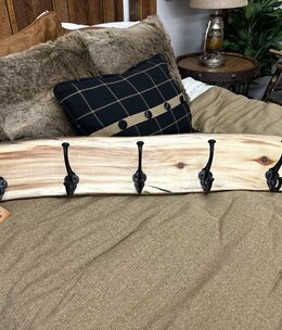 MCE Industries Live Edge Coat Rack 25"-36"L