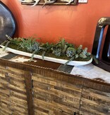 D&W Silks Asst Succulents in Long White Tray