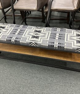 uberchic 55" Fabric Bench with Shelf