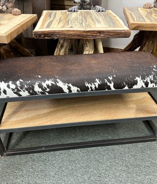 uberchic 37" Hide Bench with Shelf