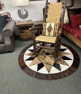 Gaucho Round 16pt Star 60" Rug