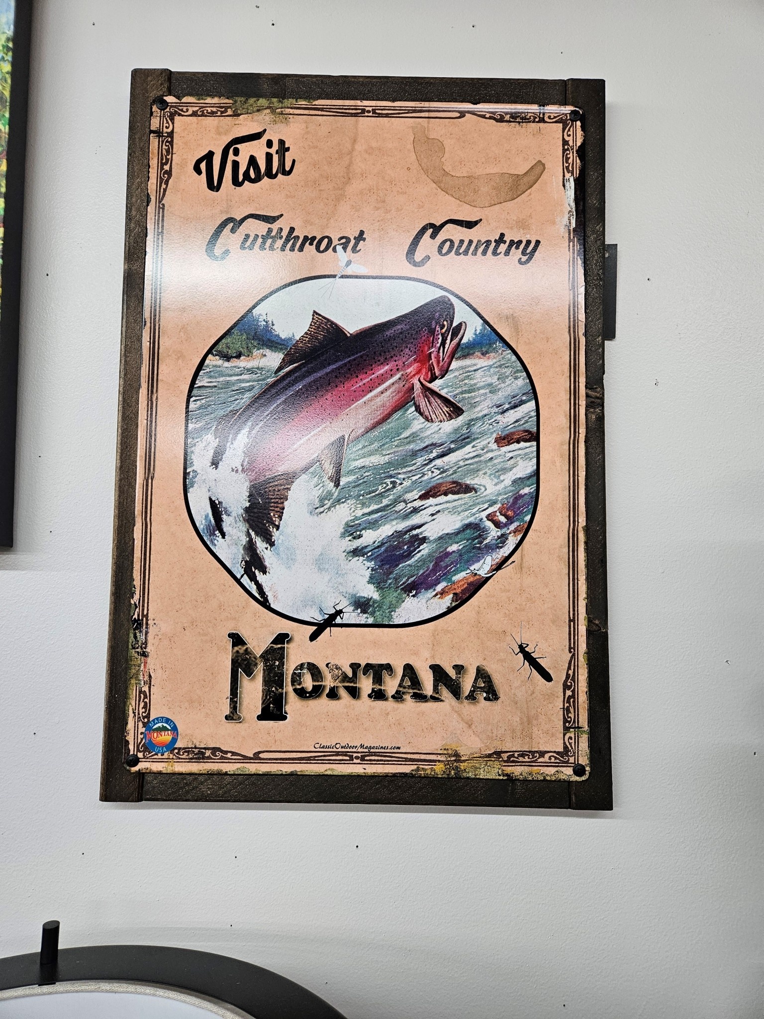 Classic Outdoor Magazines #43 Cutthroat Country  17x26 Metal/Wood Sign