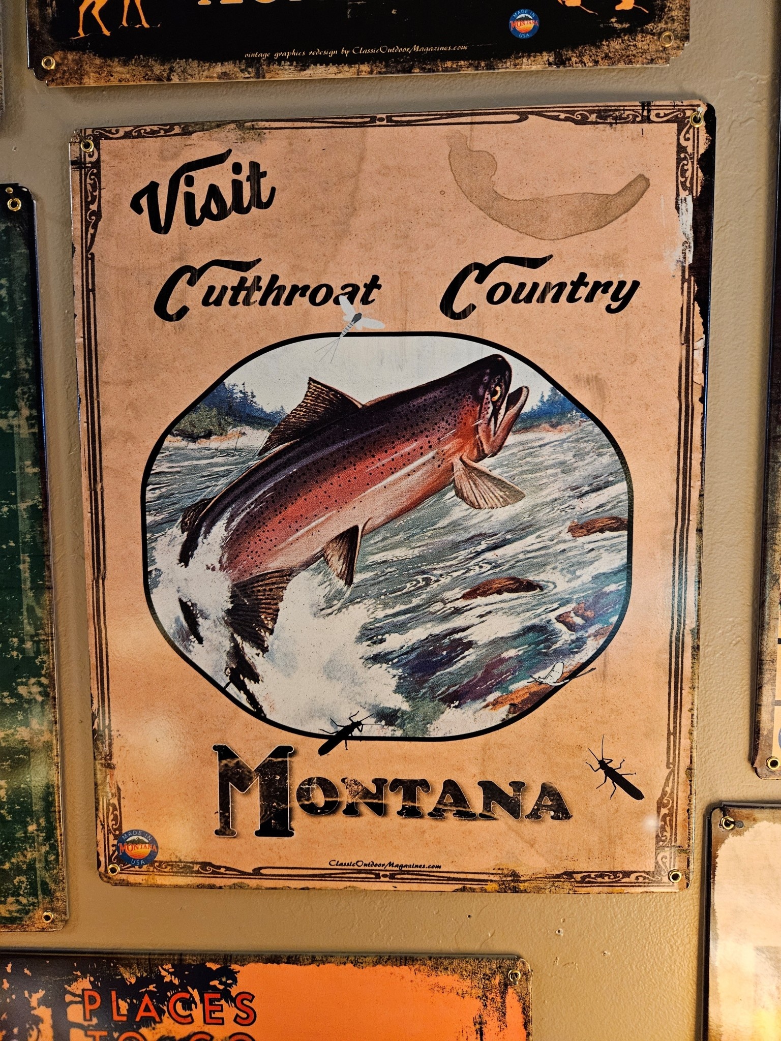 Classic Outdoor Magazines #43 Cutthroat Country 12x15 Metal Sign