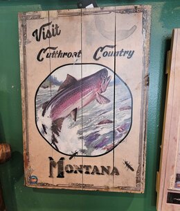 Classic Outdoor Magazines #43 Cutthroat Country 14x20  Wood Sign