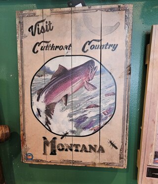 Classic Outdoor Magazines #43 Cutthroat Country 14x20  Wood Sign