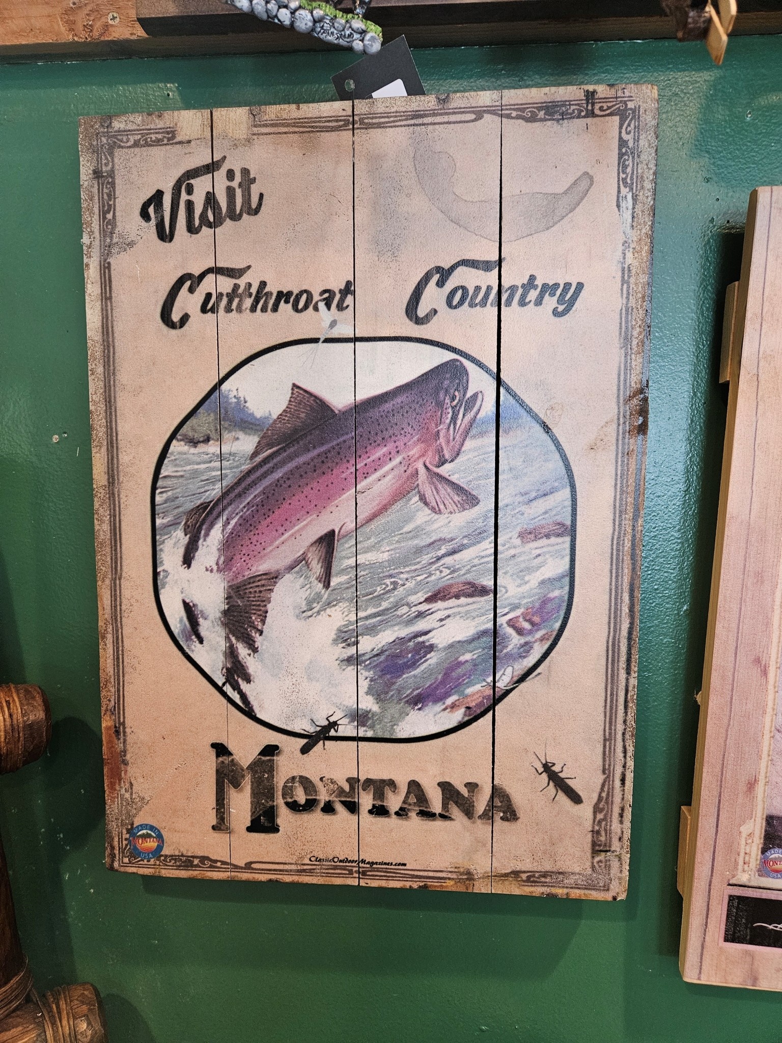 Classic Outdoor Magazines #43 Cutthroat Country 14x20  Wood Sign