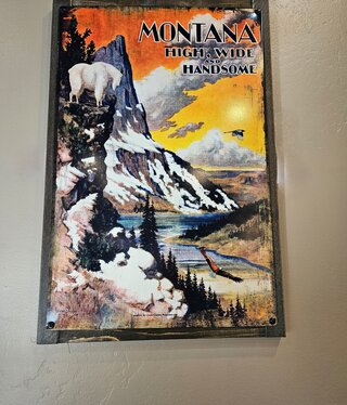 Classic Outdoor Magazines #7 Montana High, Wide & Handsome 17x26 Metal/wood