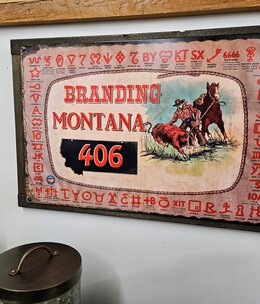 Classic Outdoor Magazines #33  Branding Montana 17x24 Metal/Wood Classic Outdoor Magazines #33  Branding Montana 17x24 Metal/Wood