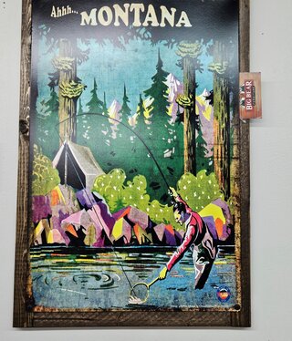 Classic Outdoor Magazines #1 Stream Angler 17x26 Metal/Wood Sign