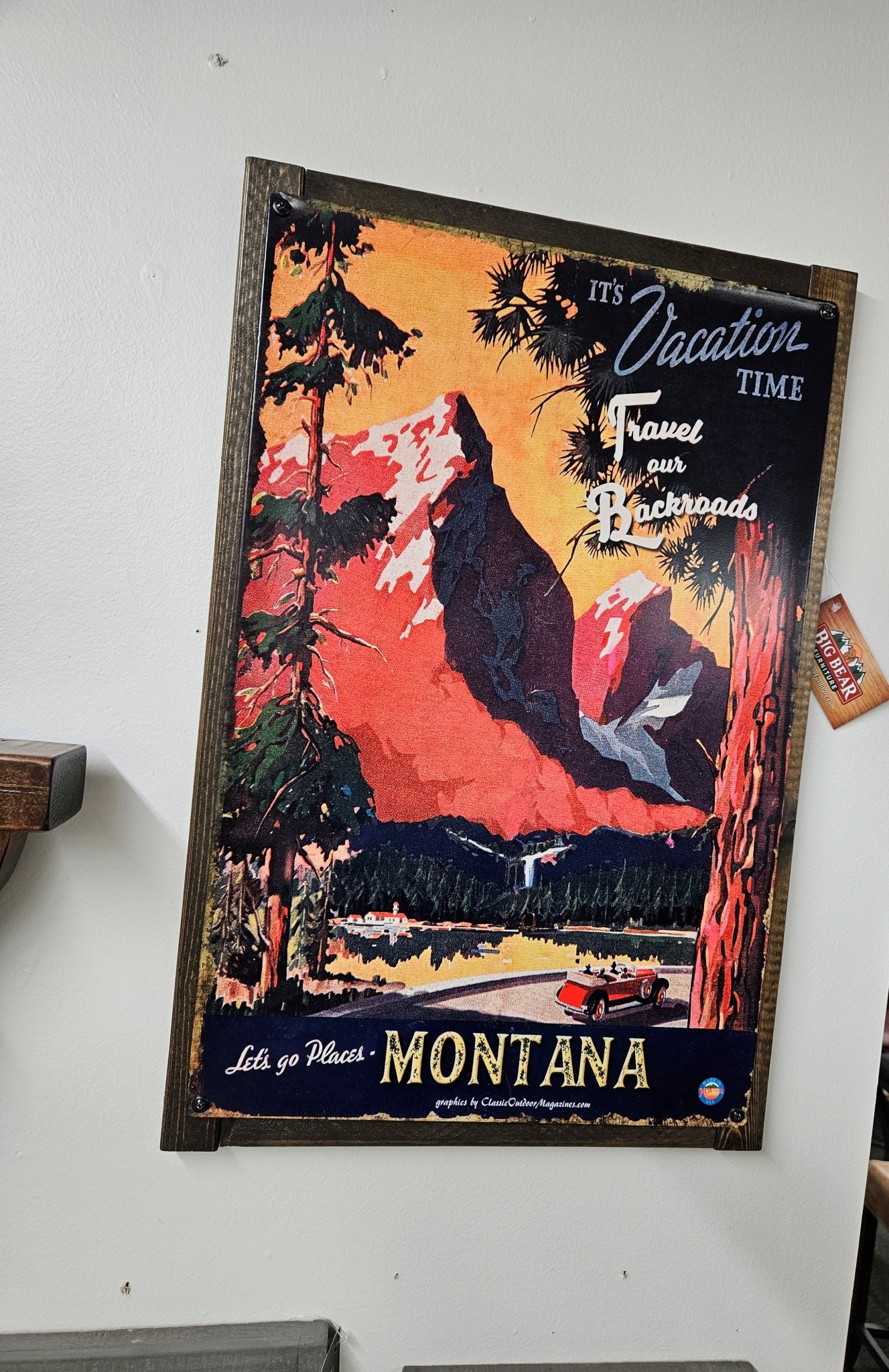 Classic Outdoor Magazines #22 Vacation Time 17x26 Metal/Wood