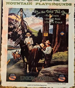 Classic Outdoor Magazines #23 Montana's Playground-Riders 12x15 Metal Sign