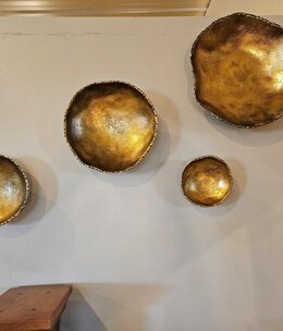 Uttermost Lucky Coins Metal Wall Decor Set of 4, BRASS