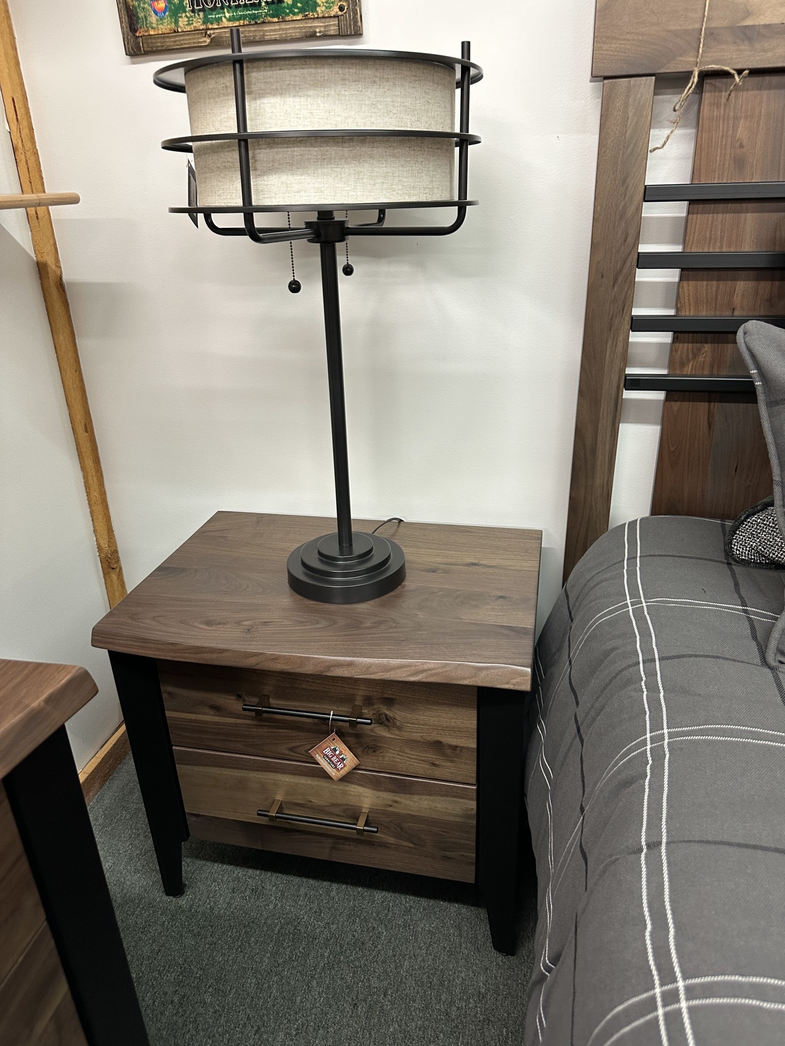 Urban Barnwood Rustic Walnut Uptown 2 Dwr Nightstand 28x20x25