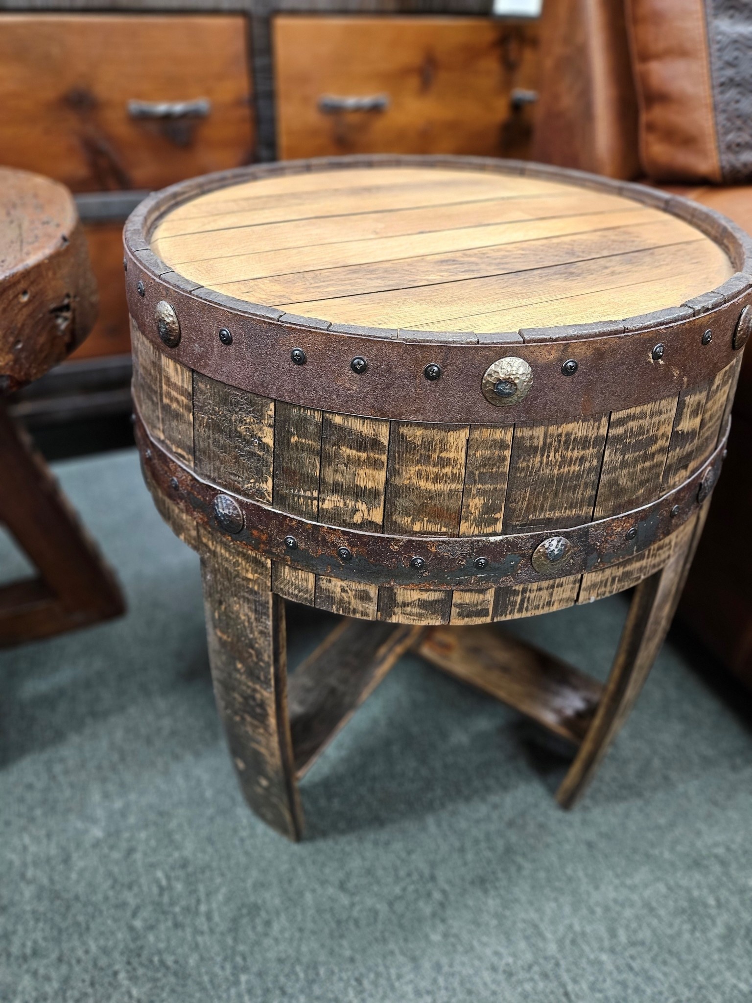Artisans Tequila Barrel Table