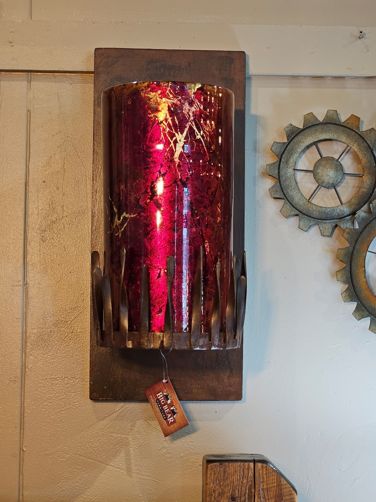 Artisans Iron Wall Sergio Bueno Vase/Candleholder-LAVA