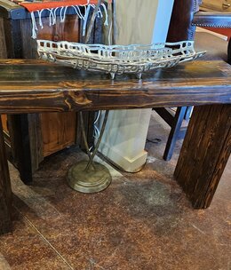 Artisans Reclaimed Wood Beam Sofa Credenza Table