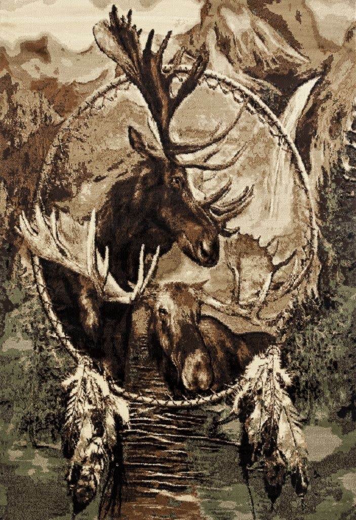 United Weavers Woodside Multi/Moose Dreamcatcher 5'3x7'2 Rug