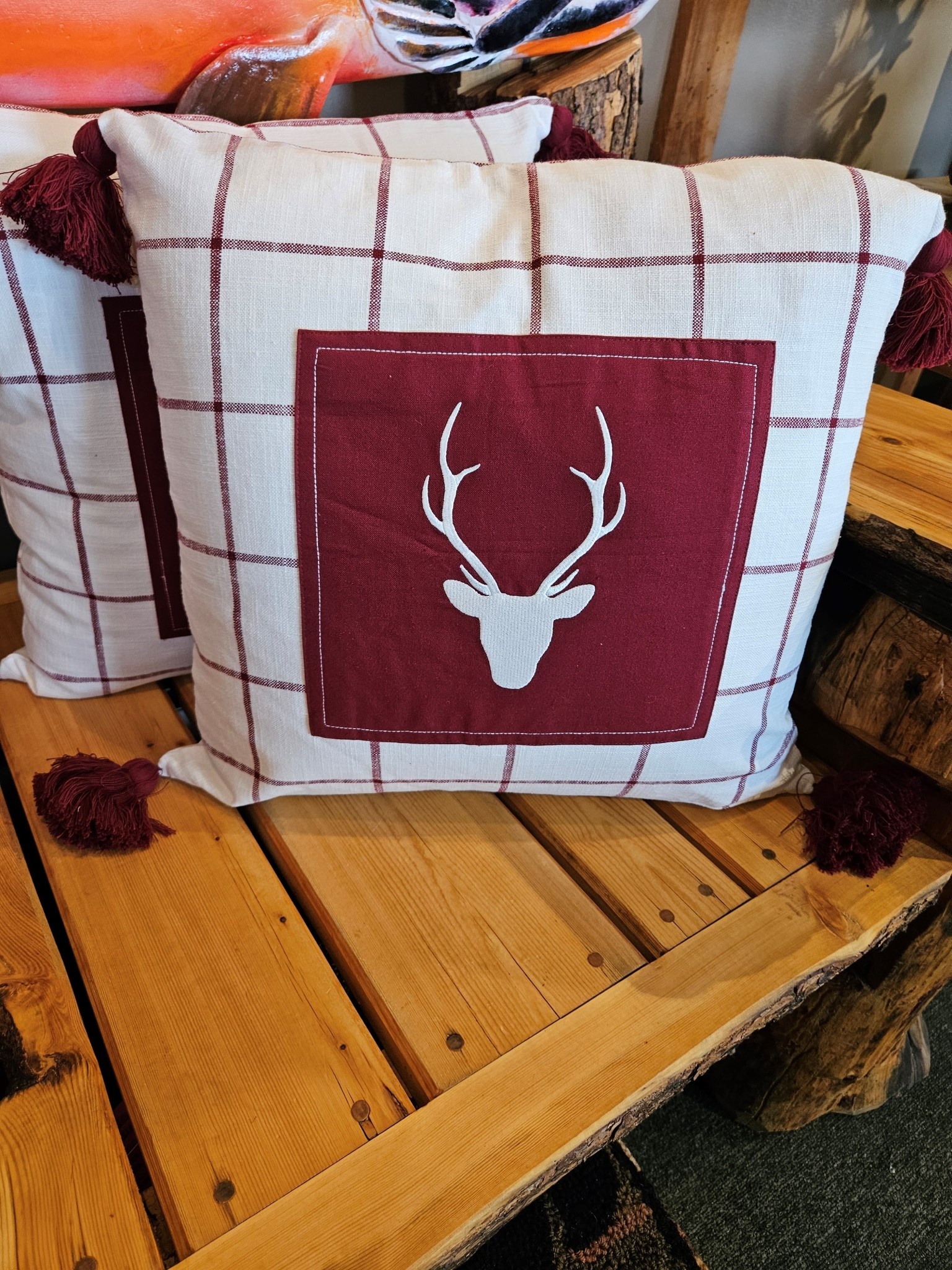 Park Design Reindeer Christmas Cheer 20x20 Pillow