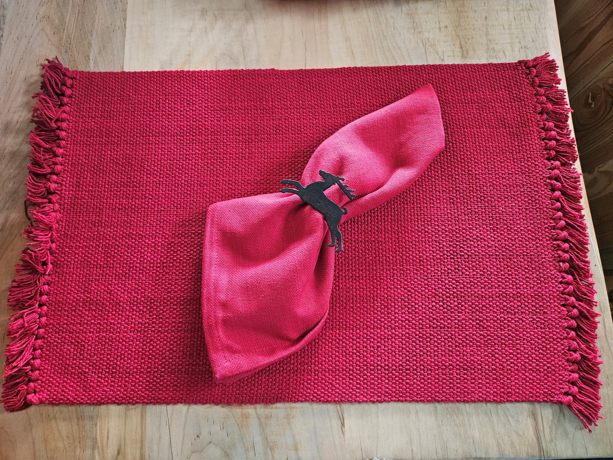 Park Design Red Casual Classic Napkin