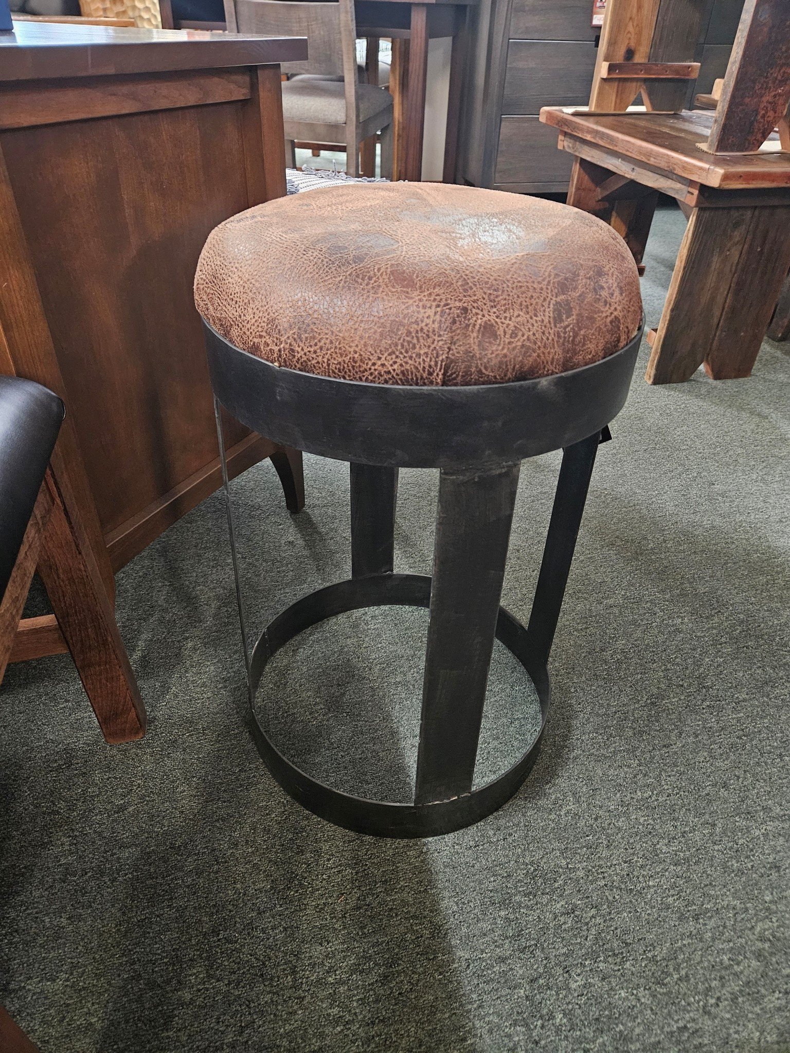 juliann 26" Counter Stool w/Button Fabric Top (Locally Made) One of a Kind