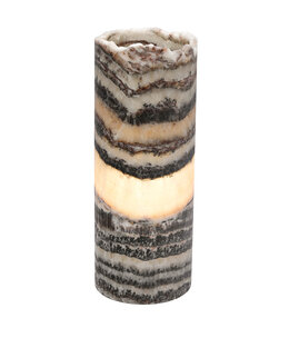 BS Trading 80 Multi Red Nat Edge Cylinder Onyx Lamp 4.5x12