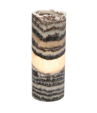 BS Trading 80 Multi Red Nat Edge Cylinder Onyx Lamp 4.5x12