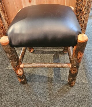 ALBC Hickory Footstool 13.5x13.5x15.5approx.