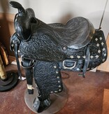 Antlerworx Saddle Bar Stool (Plow Disc Base)