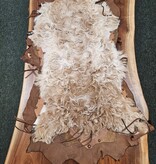 BS Trading Curly Lamb (Tans) Layered Hide/Leather Runner